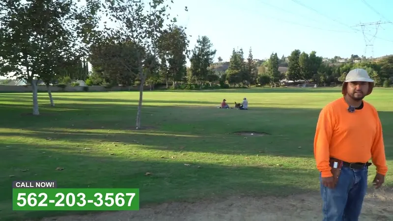 Play video: Mowing a large open turf area