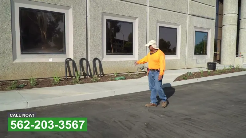Play video: Design work on a commercial landscape