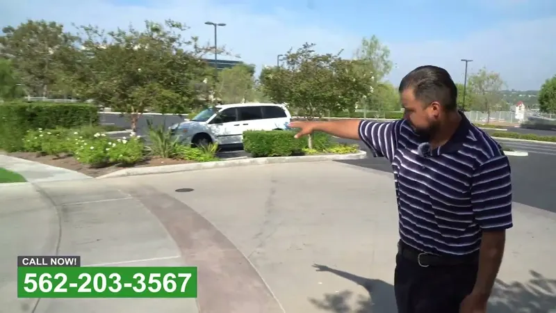 Play video: Parking lot islands planted and edged